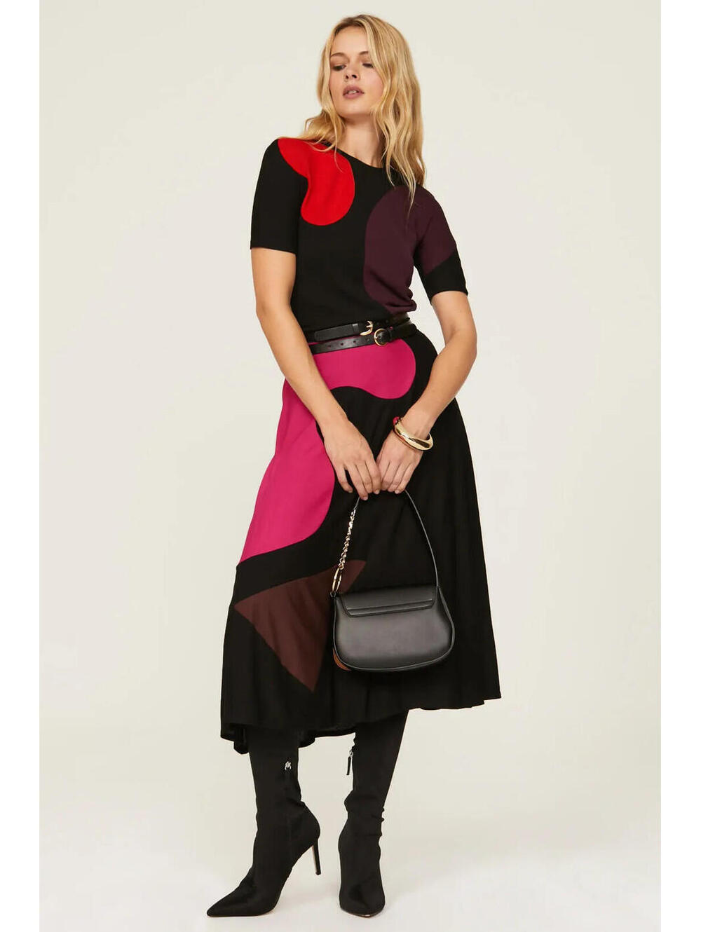 Tory Burch Colorblock Knit Top Size 8